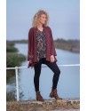 VESTE EMMA COULEUR TERRA COTTA PORTEE AVEC UN JEGGING NOIR