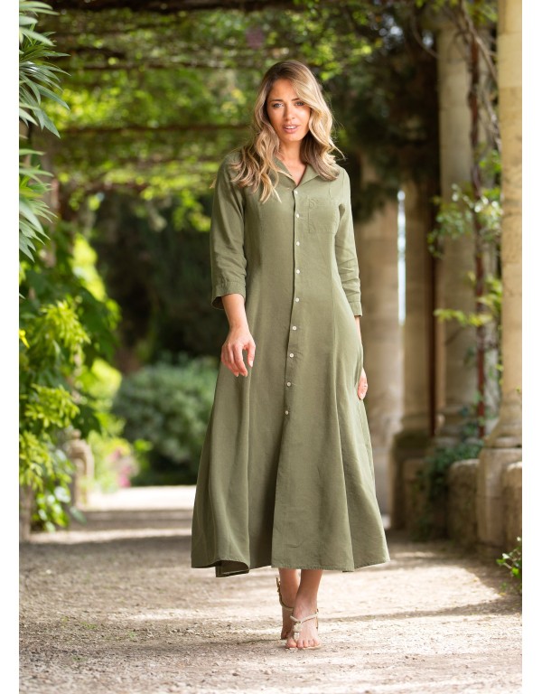 ROBE LONGUE  JADE EN LIN...