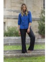 CHEMISE CELIA EN LIN  COULEUR BLEU ROI