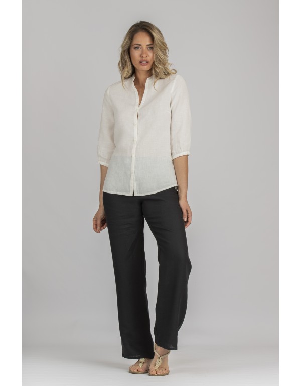 CHEMISE CELIA EN LIN  BLANC