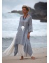 TUNIQUE ELKE EN VOILE DE LIN BLEU CHAMBRAY